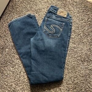 Silver Jeans Women's Classic Blue Straight Leg Jeans